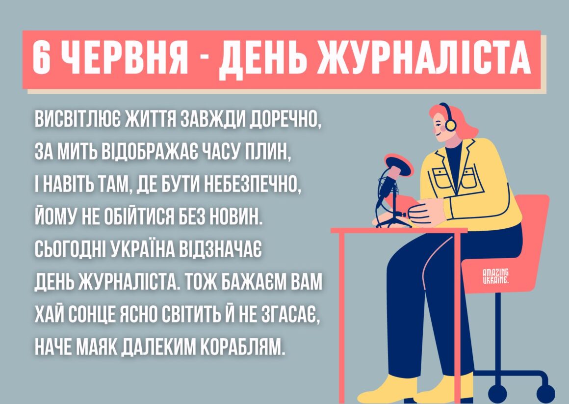 Привітання з Днем журналіста 6 червня 2024